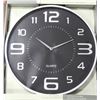 Image 1 : NEW 18" MODERN SILVER TONE WALL CLOCK