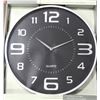 Image 1 : NEW 18" MODERN SILVER TONE WALL CLOCK
