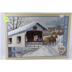 NEW 500PC WINTER SCENE PUZZLE