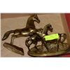 Image 1 : PAIR OF BRASS HORSES