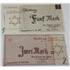 Image 1 : REPLICA OF JEWISH GHETTO BANK NOTES 5 AND 2 MARK