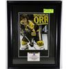 Image 1 : BOBBY ORR SIGNED PHOTO IN FRAME WITH COA -8" X 10"