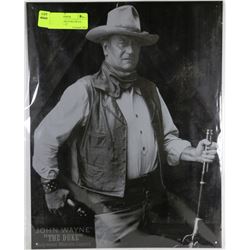 JOHN WAYNE THE DUKE METAL PICTURE - 16" X 12"