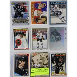 SHEET OF 9 HIGHLY COLLECTIBLE WAYNE