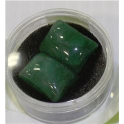 #8-NATURAL EMERALD STONES 2 PCS 35CT