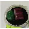 Image 1 : #29-NATURAL RUBY & NATURAL EMERALD 2PCS 36CT
