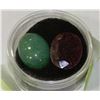 Image 1 : #27-NATURAL RUBY & NATURAL EMERALD 2PCS 37CT