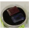 Image 1 : #33-NATURAL SAPPHIRE AND RUBY STONES 2PCS 32CT