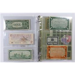 SSS.BINDER OF BANK NOTES, TAX STAMPS, SATIRE NOTES