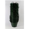 Image 1 : LOT OF 24 6 INCH GREEN STEEL PLANT POTS