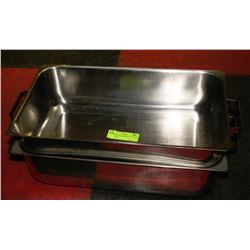 STAINLESS ROASTING PAN - 10" X 16" (2-PIECES)