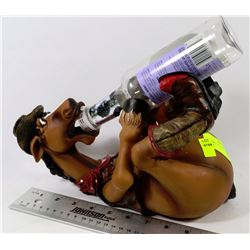ORNAMENTAL HORSE & BOTTLE HOLDER