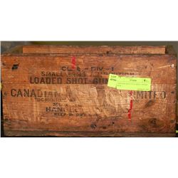 VINTAGE SHOT GUN SHELL WOOD BOX