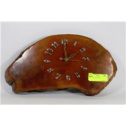 WOODEN SLAB CLOCK