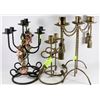 Image 1 : LOT OF 3 PAIRS OF CANDLE HOLDERS