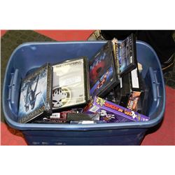 BIN WITH ASSORTED DVD'S