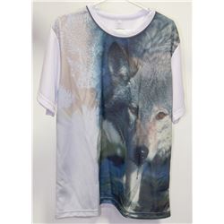 NEW WHITE PORTAGE T-SHIRT WITH WOLF ON FRONT