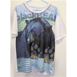 NEW WHITE PORTAGE T-SHIRT WITH BEAR ON FRONT