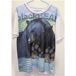 NEW WHITE PORTAGE T-SHIRT WITH BEAR ON FRONT