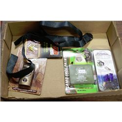 FLAT OF ASSORTED HUNTING EQUIPMENT INCLUDING