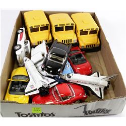 FLAT OF ASSORTED VEHICLES W/PULL BACK ACTION