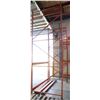 Image 1 : ORANGE PALLET RACKING INCLUDES THREE UPRIGHTS, &
