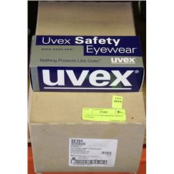 CASE OF 10 UVEX ORANGE SAFETY GLASSES