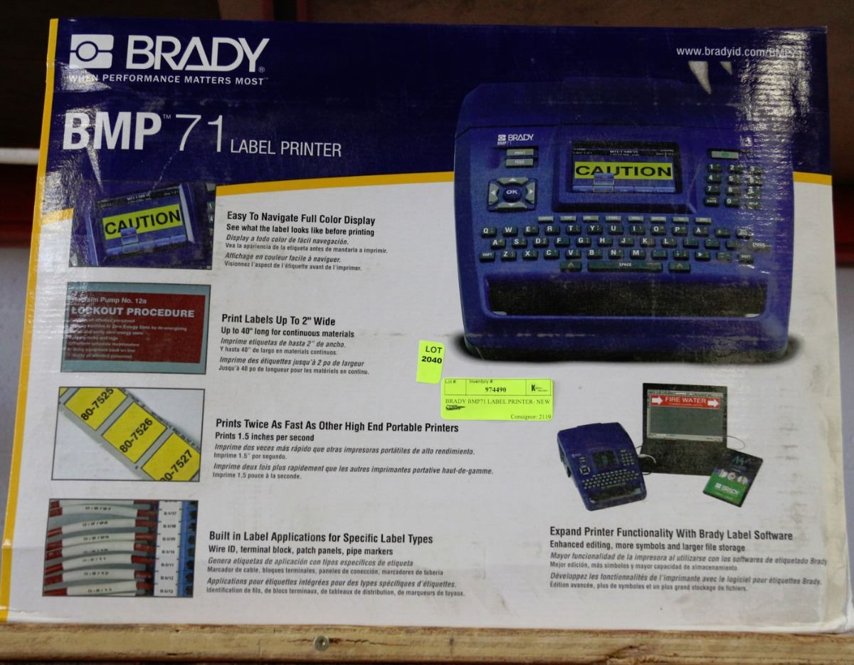 BRADY BMP71 LABEL PRINTER