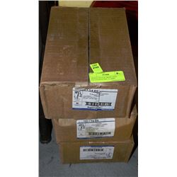 3 BOXES OF ELECTROPLATED GALVANIZED PIPE CLAMPS