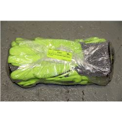 6PK OF HI-VIS ARAMID FIBRE SHELL GLOVES