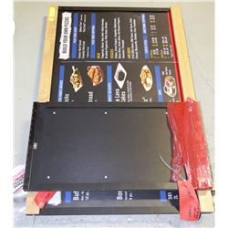 2 MENU BOARDS 28"X43" AND 15"X28"