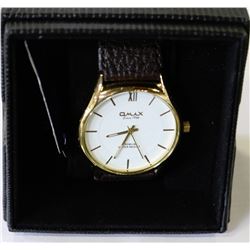 MENS OMAX WATCH - BROWN LEATHER STRAP