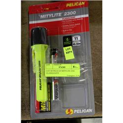 LOT OF 2  PELICAN MITYLITE 2300 FLASHLIGHTS