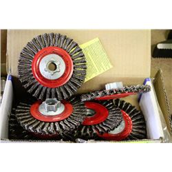 BOX OF 6-4"X.020 ST 5/8 WIRE BRUSH DISCS