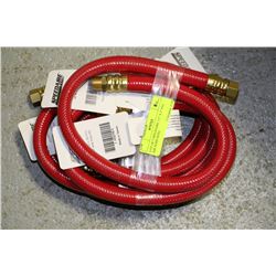 LOT OF 5 SPEEDAIRE 1/2" X 2" PVC AIR WHIP HOSE