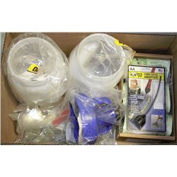 MISC BOX OF OIL SAFE JUGS, MILLER CELL CASES
