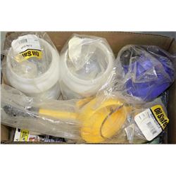 MISC BOX OF OIL SAFE JUGS, MILLER CELL CASES