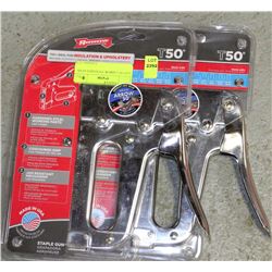 LOT OF 2 ARROW T50 STAPLE GUNS