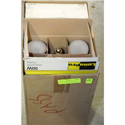 CASE OF 10 BOXES OF 50 WATT FLOOD LAMPS-130 VOLT