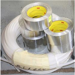 LOT OF TUBING & 6 ROLLS OF TIN FOIL TAPE