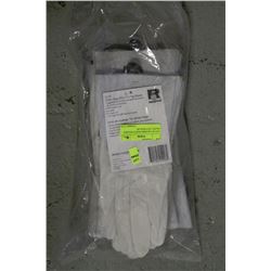 LOT OF 4 RANPRO WHITE WELDING GLOVE 3 PLY KEVLAR