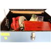 Image 1 : WOODEN TOOL/STORAGE BOX W/ ASSORTED