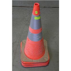 LOT OF 4 ORANGE PYLONS