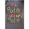 Image 1 : LOT OF 2-LIGHT UP FAST AND HOT SIGNS