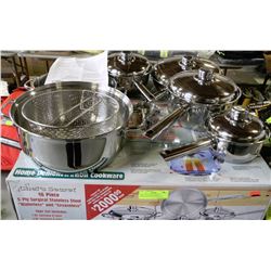 NEW 16 PCE CHEFS SECRET  STAINLESS STEEL WATERLESS