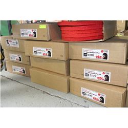 11 BOXES OF 17" RED CLEANING PADS