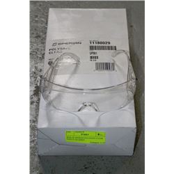 BOX OF SPERIAN POLYSAFE CLEAR SAFETY GLASSES