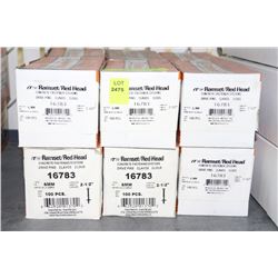 LOT OF 6 BOXES,100 RAMSET DRIVE PINS PER BOX