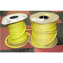 2 ROLLS OF ROPE INCL FULL ROLL OF 1/2" AND