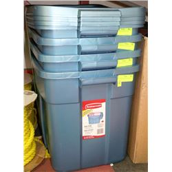 RUBBERMAID TUB WITH LID X4